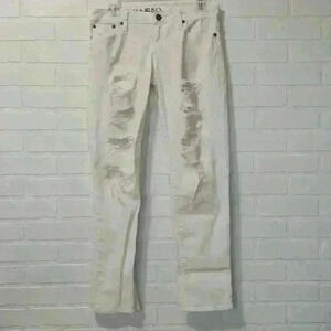 Bullhead Surfside Boyfriend  Destroyed/Cropped Jeans Size:1 #C064